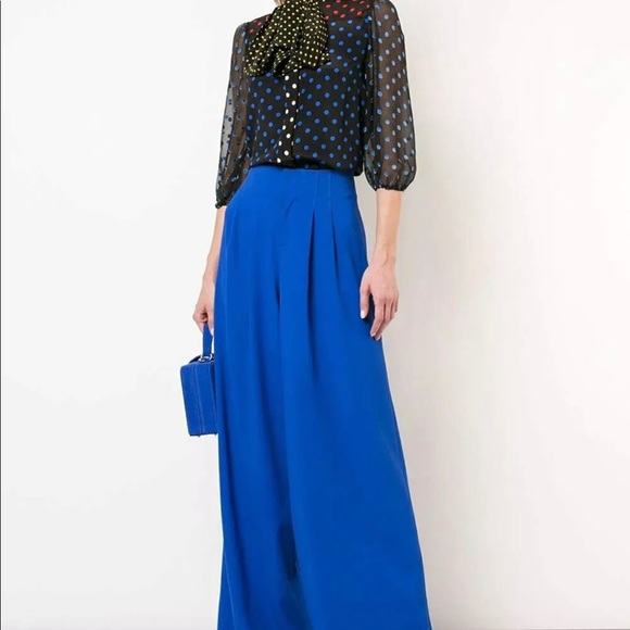 NWT-ALICA- OLIVIA Silk Jeannie Polka Dot Bow Collar - Picture 5 of 8